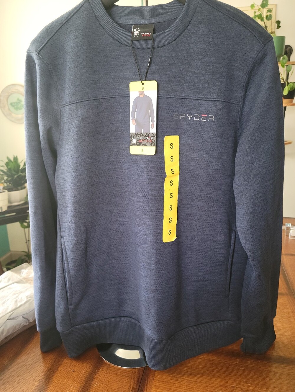 Spyder Men's Navy Blue Crewneck Pullover